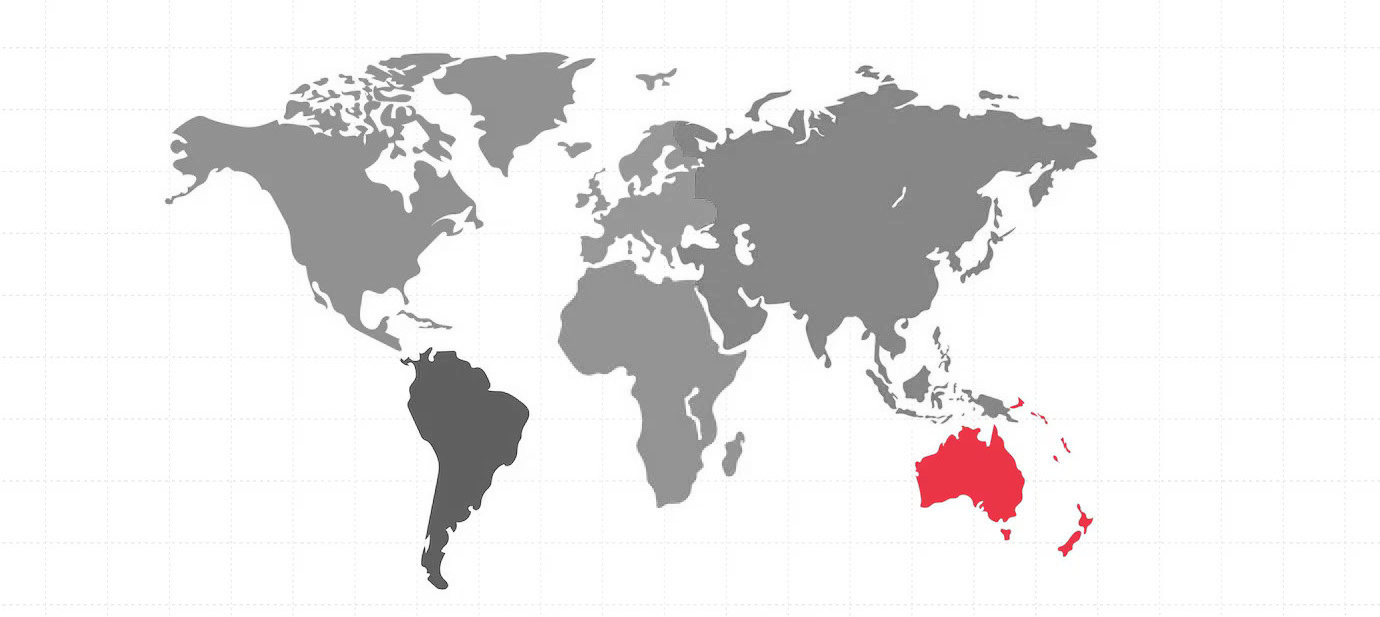 Accéder aux pays d'Océanie